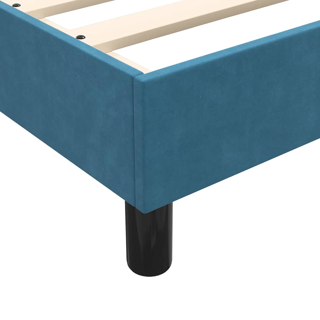 Boxspringbett ohne Matratze Dunkelblau 90x210 cm Samt