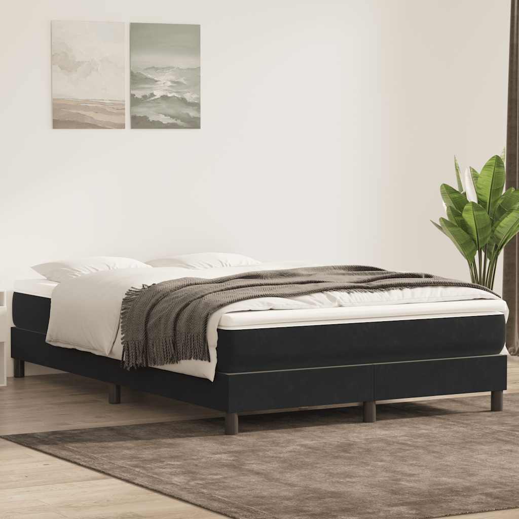 Boxspringbett ohne Matratze Schwarz 140x210 cm Samt