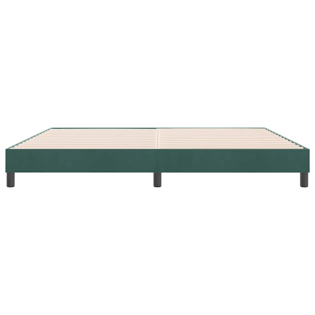 Boxspringbett ohne Matratze Dunkelgrün 180x210 cm Samt