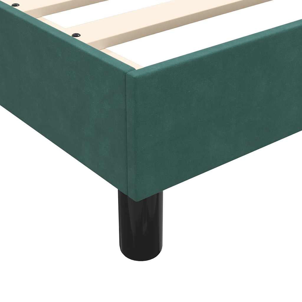 Boxspringbett ohne Matratze Dunkelgrün 180x210 cm Samt