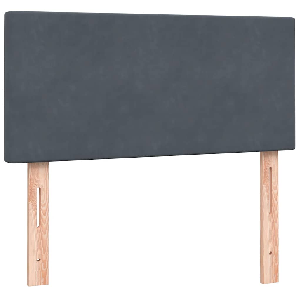 Boxspringbett mit Matratze Dunkelgrau 100x220 cm Samt