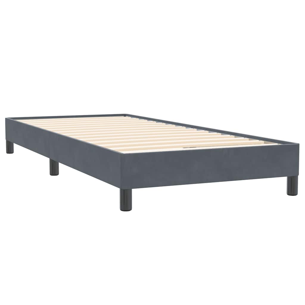Boxspringbett mit Matratze Dunkelgrau 100x220 cm Samt