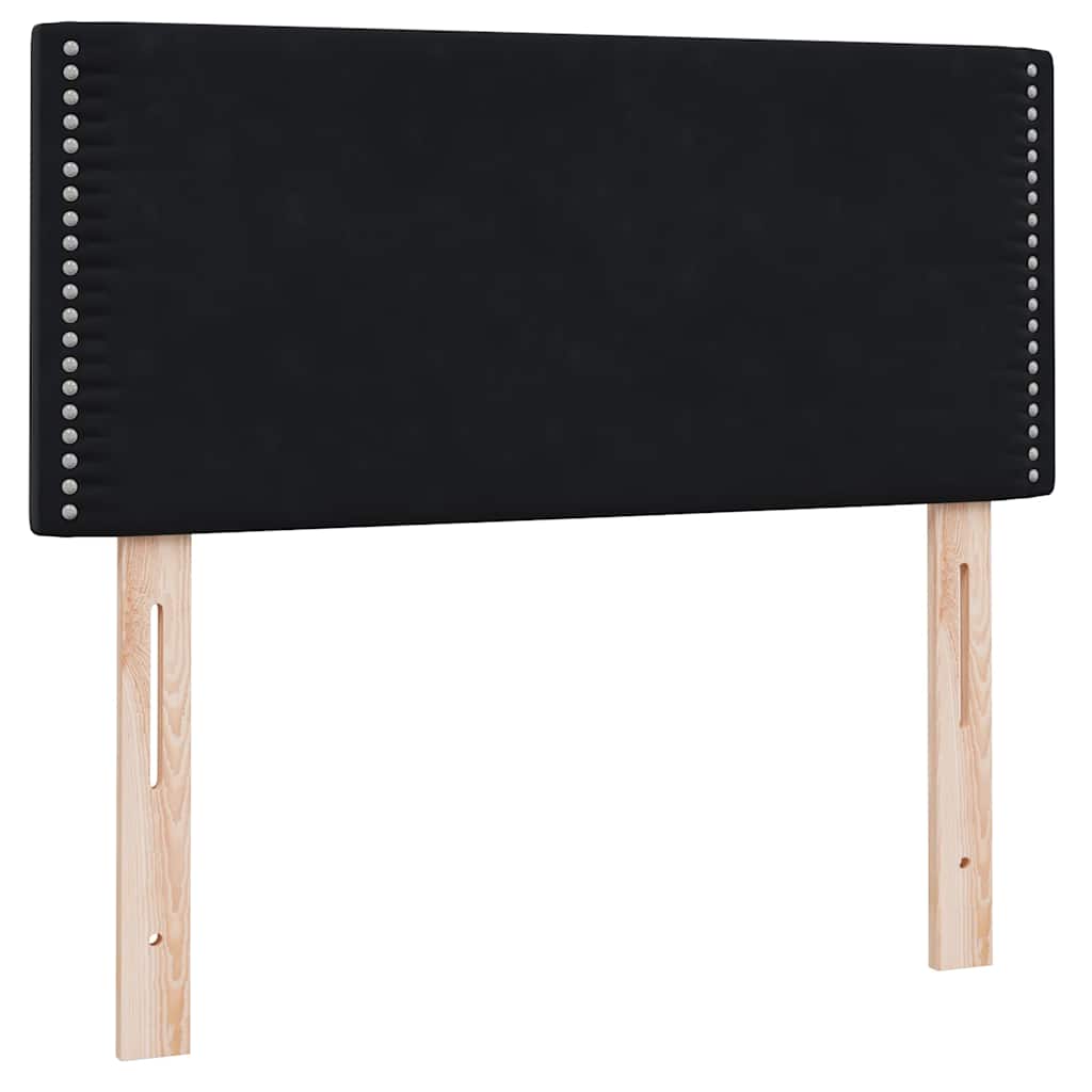 Boxspringbett mit Matratze Schwarz 80x210 cm Samt