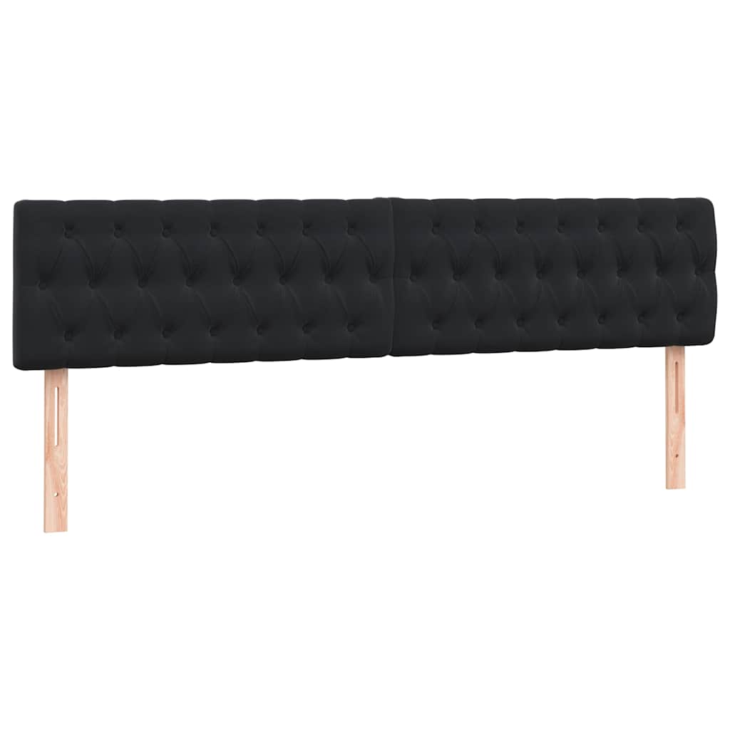 Boxspringbett mit Matratze Schwarz 200x210 cm Samt