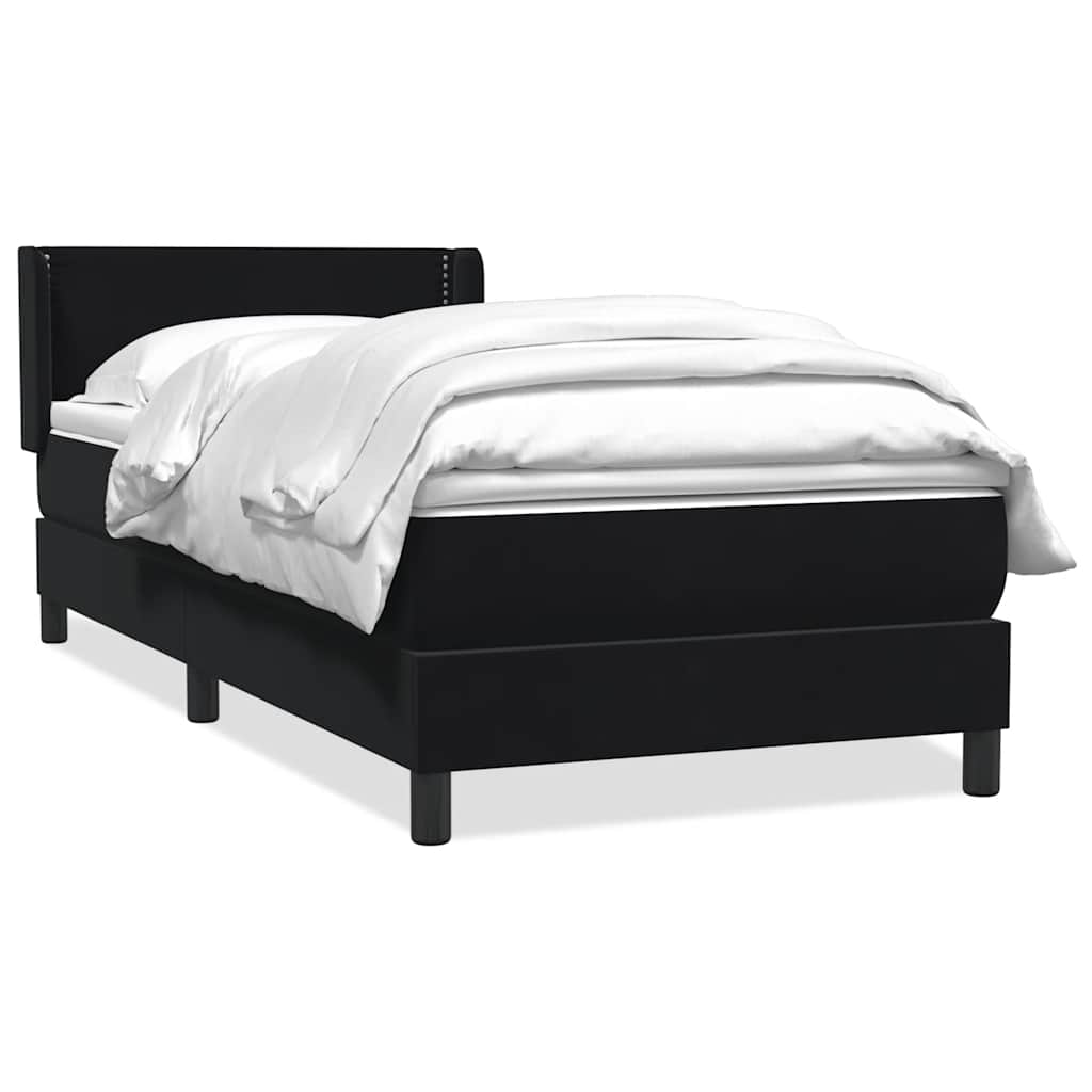 Boxspringbett mit Matratze Dunkelgrau 100x220 cm Samt