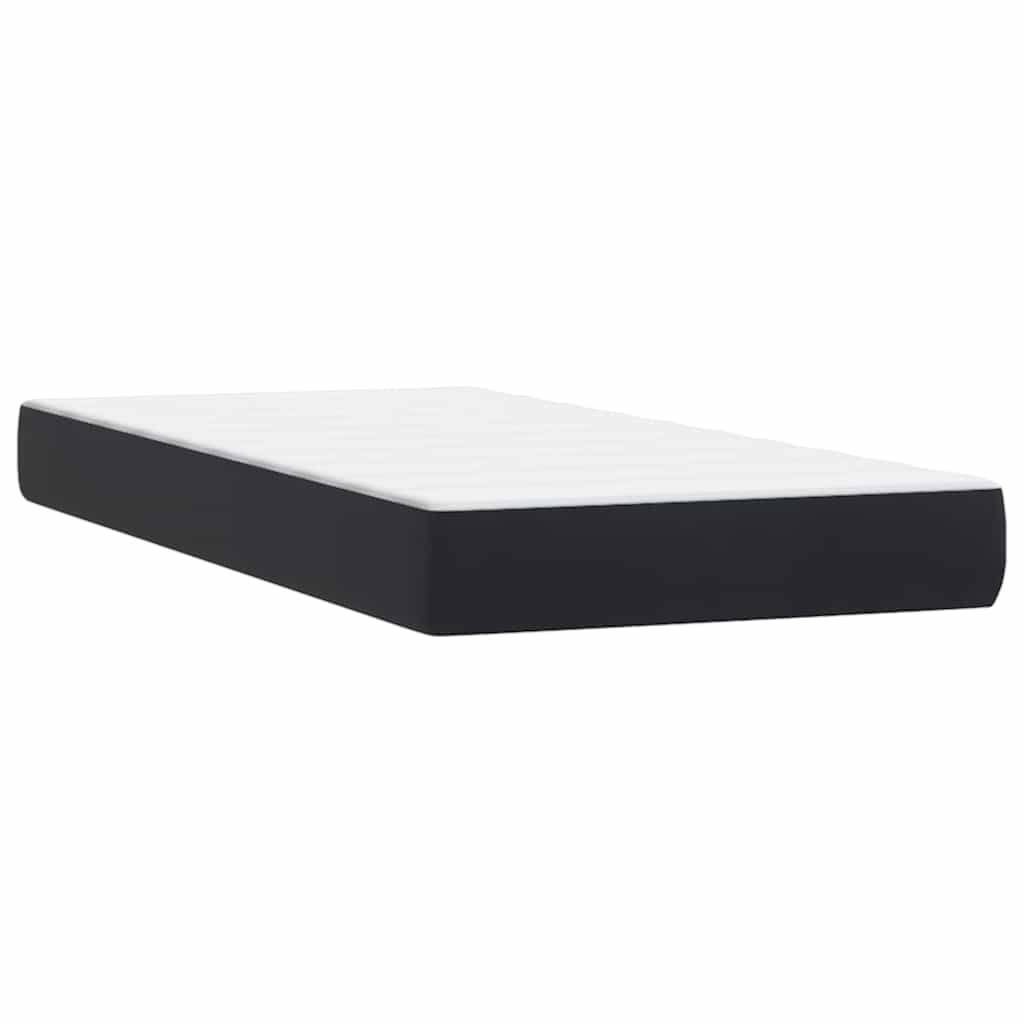 Boxspringbett mit Matratzen Schwarz 180x210 cm Samt