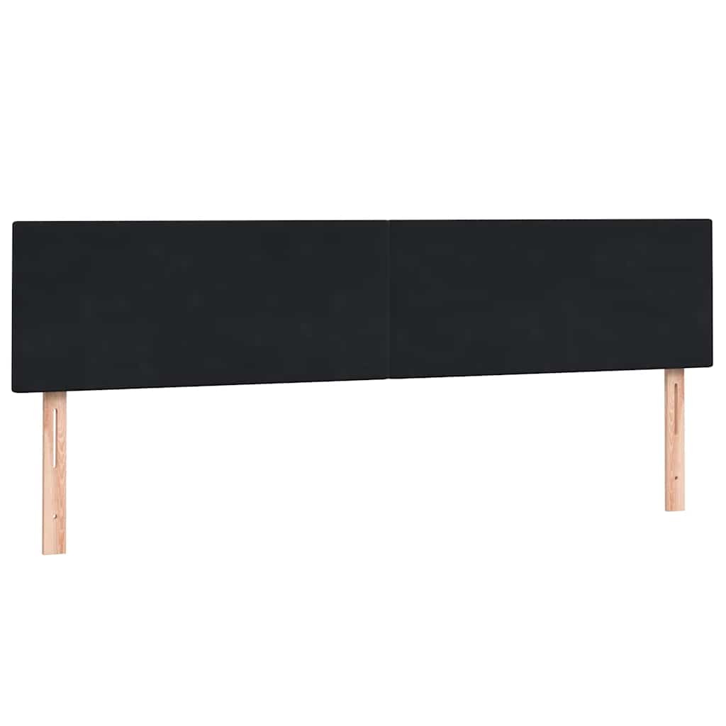 Boxspringbett mit Matratzen Schwarz 180x210 cm Samt
