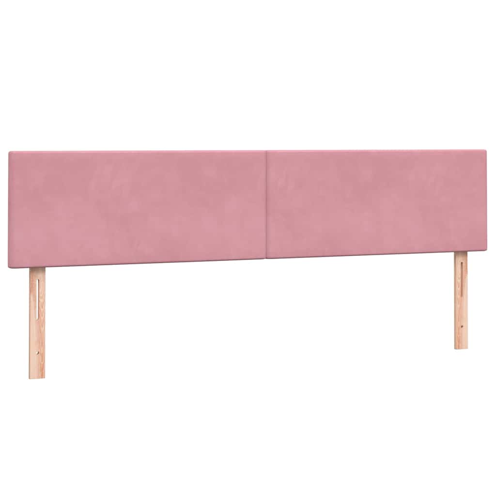 Boxspringbett mit Matratzen Rosa 180x210 cm Samt