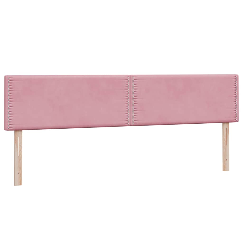 Boxspringbett mit Matratzen Rosa 180x210 cm Samt