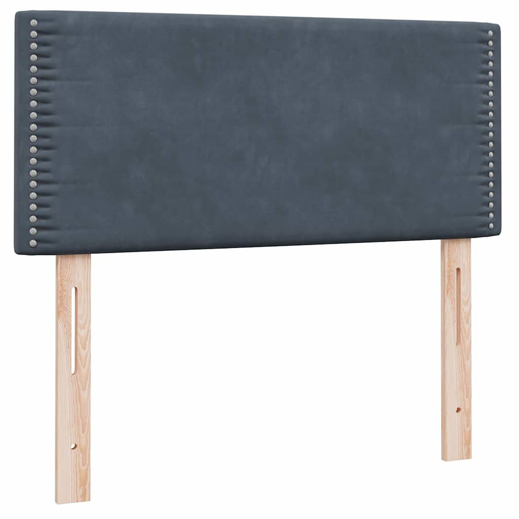 Boxspringbett mit Matratze Dunkelgrau 100x220 cm Samt