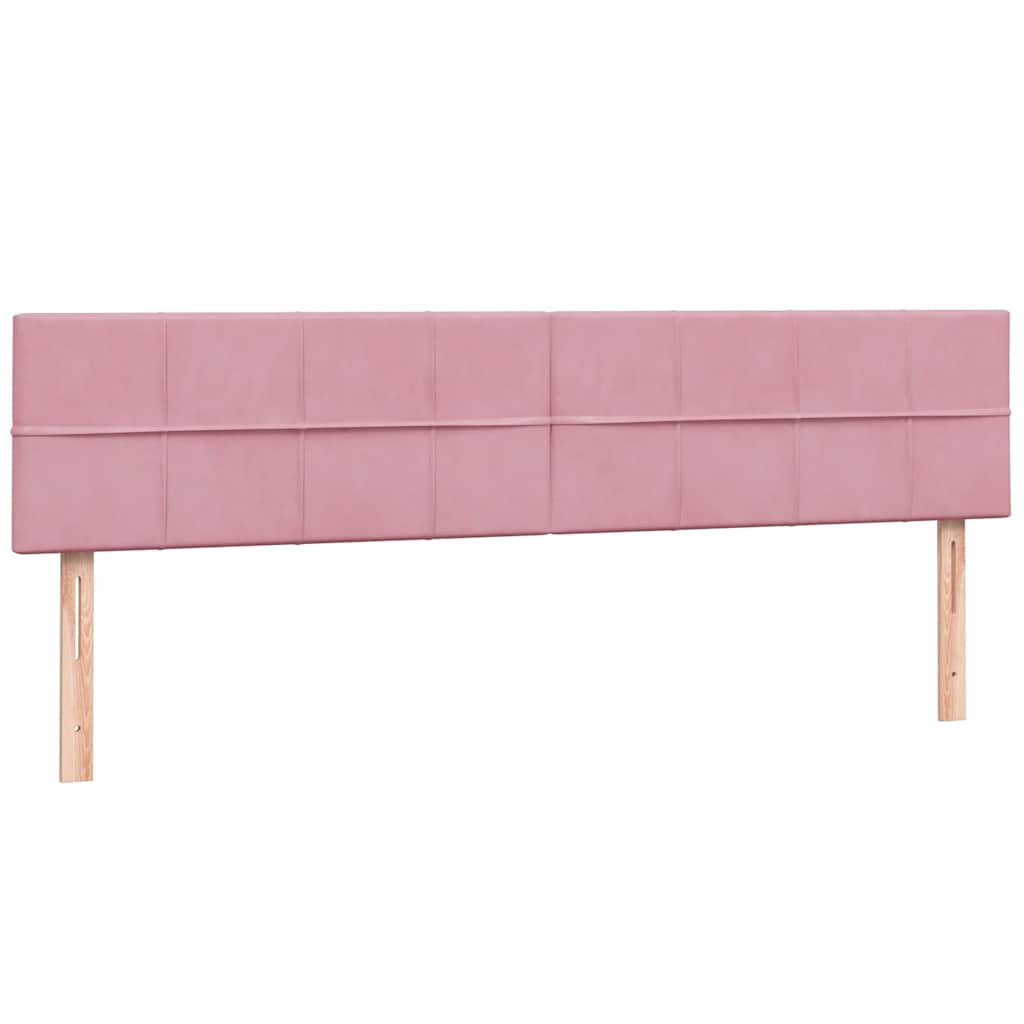Boxspringbett mit Matratzen Rosa 180x210 cm Samt