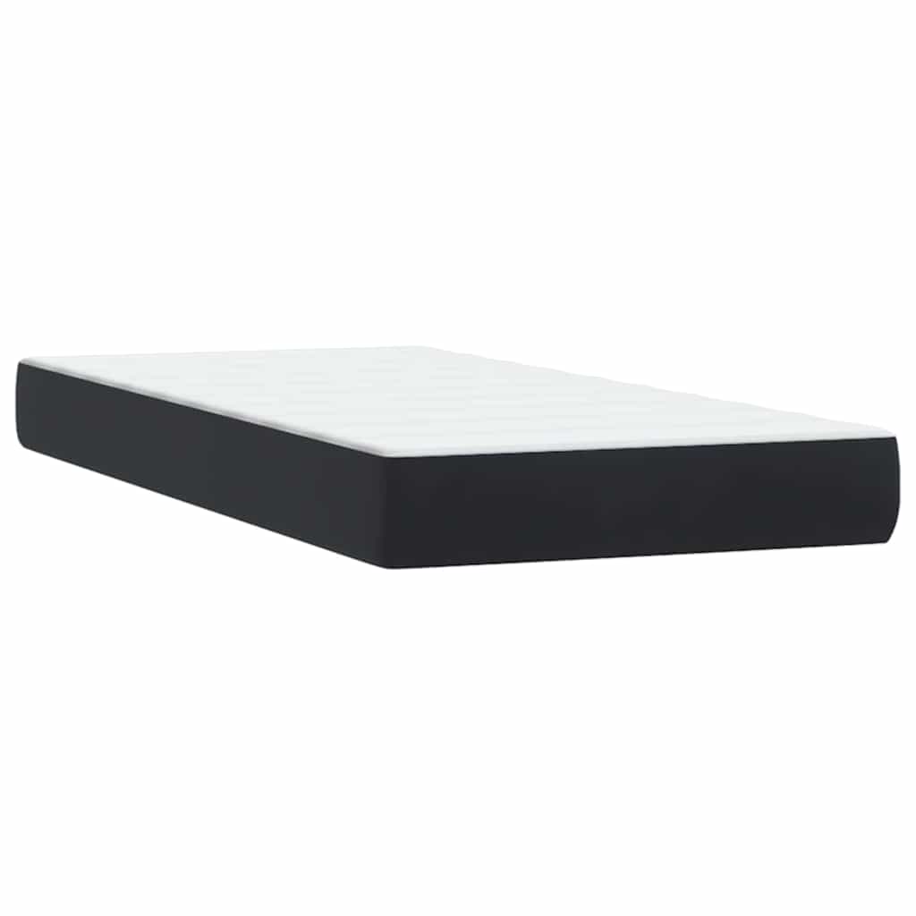 Boxspringbett mit Matratzen Schwarz 180x210 cm Samt