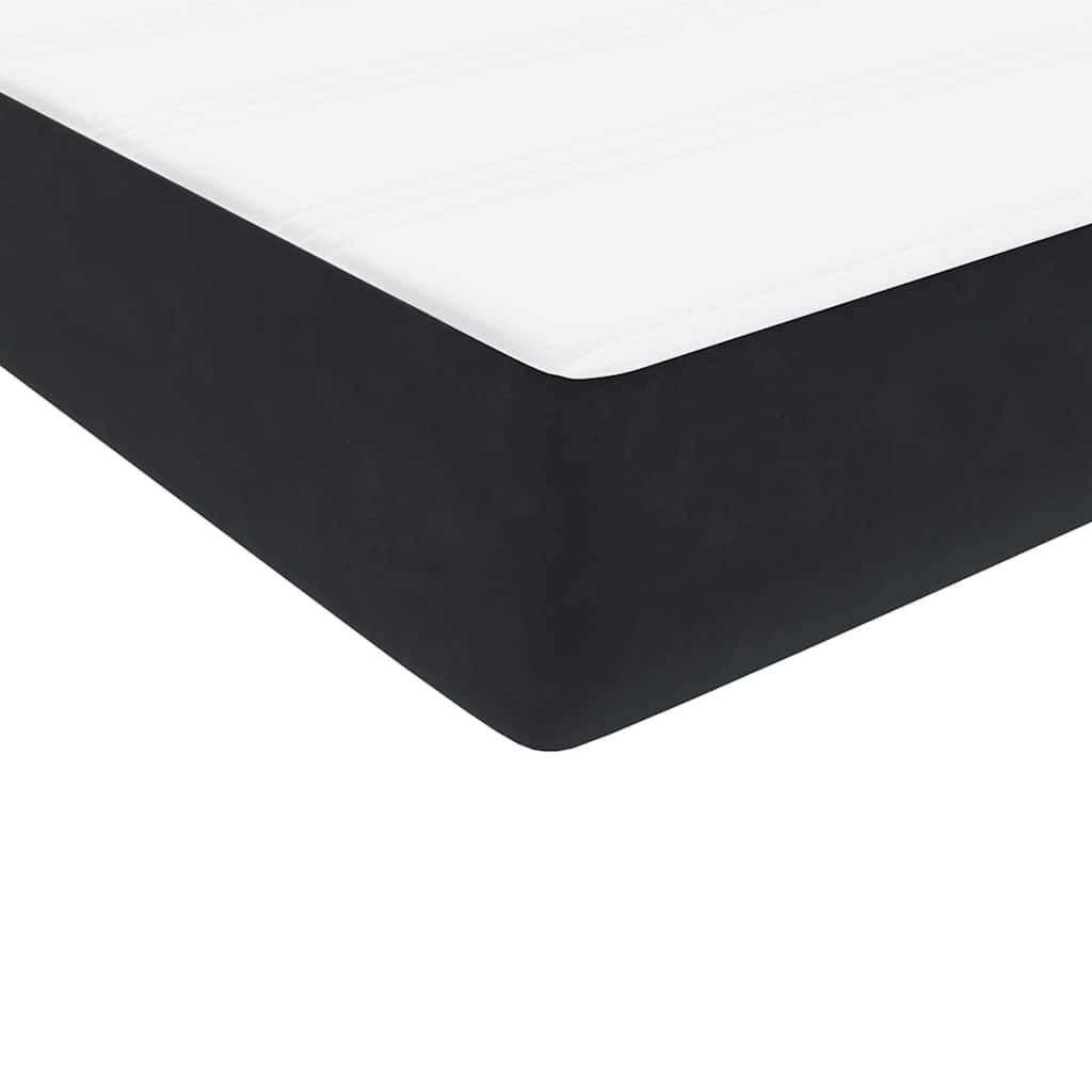 Boxspringbett mit Matratzen Schwarz 180x210 cm Samt