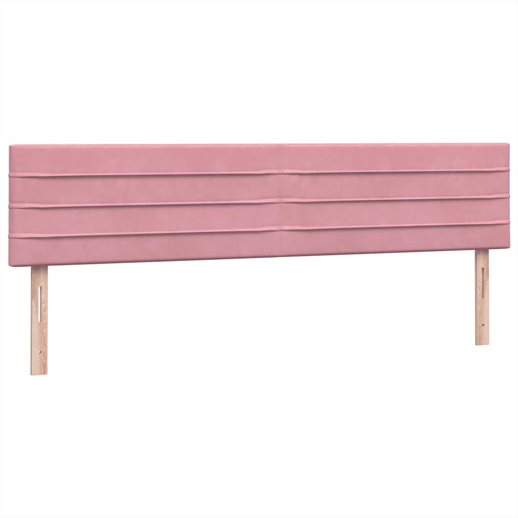 Boxspringbett mit Matratzen Rosa 180x210 cm Samt