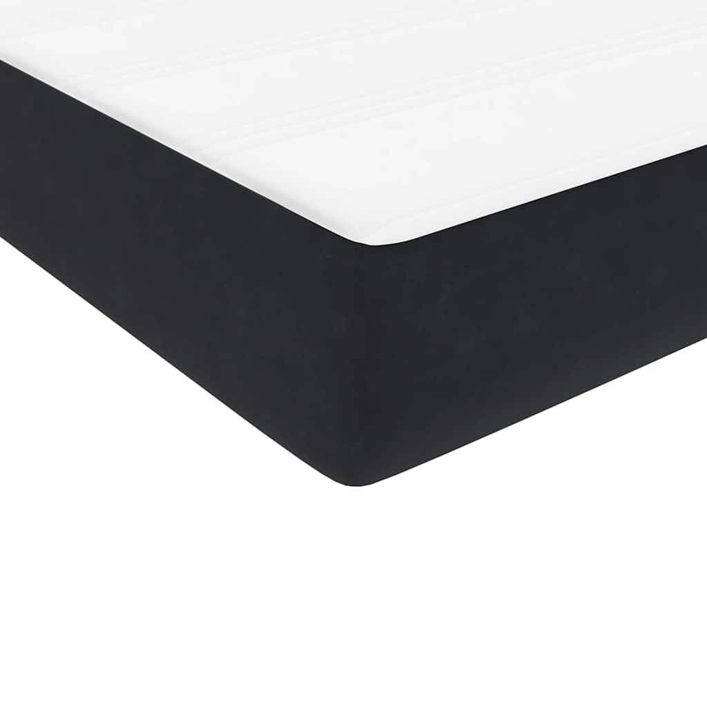 Boxspringbett mit Matratzen Schwarz 200x210 cm Samt
