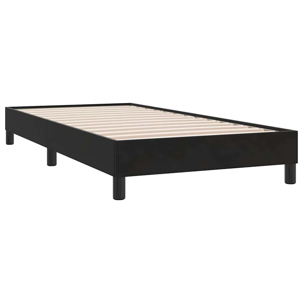 Boxspringbett mit Matratze Schwarz 80x210 cm Samt