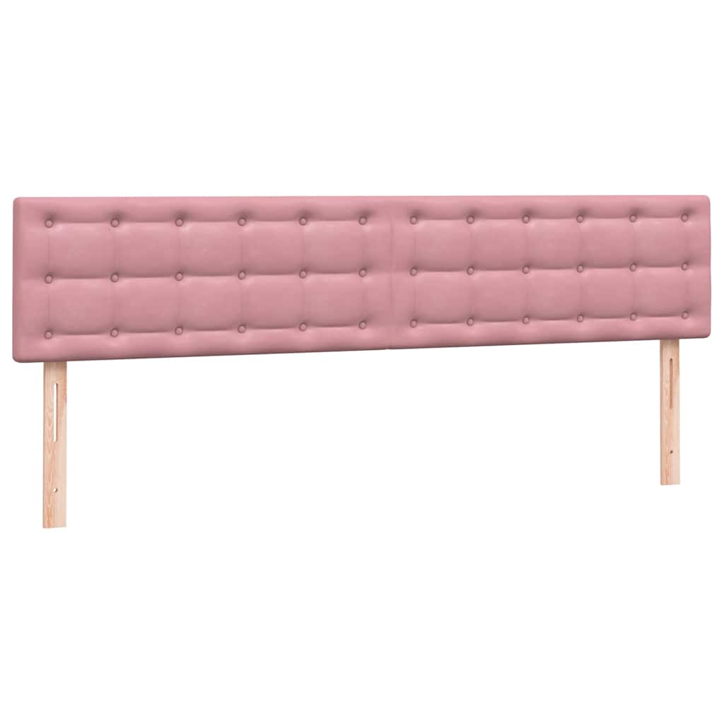 Boxspringbett mit Matratzen Rosa 180x210 cm Samt