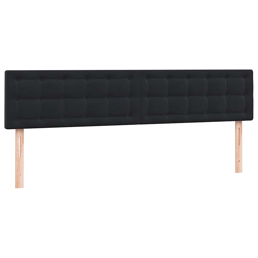 Boxspringbett mit Matratzen Schwarz 200x210 cm Samt
