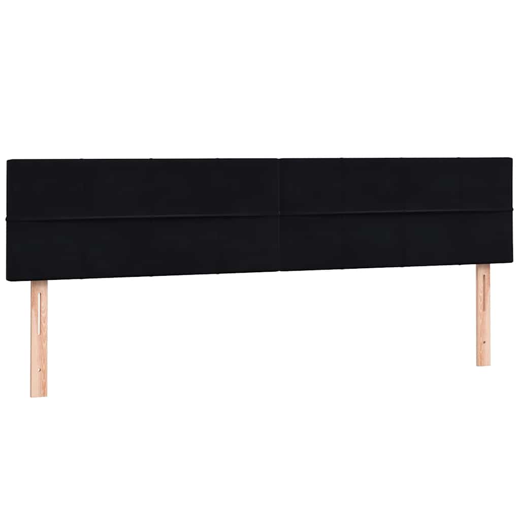 Boxspringbett mit Matratze Schwarz 200x210 cm Samt