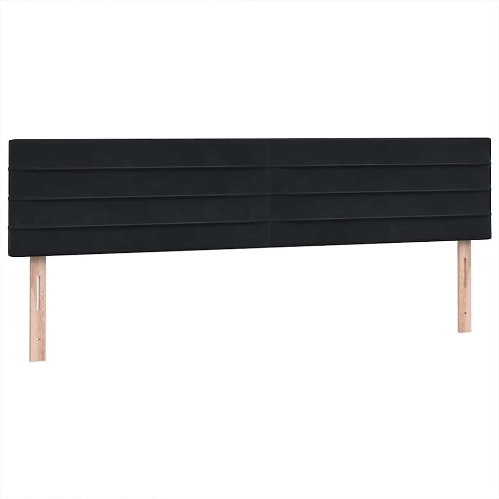 Boxspringbett mit Matratze Schwarz 200x210 cm Samt