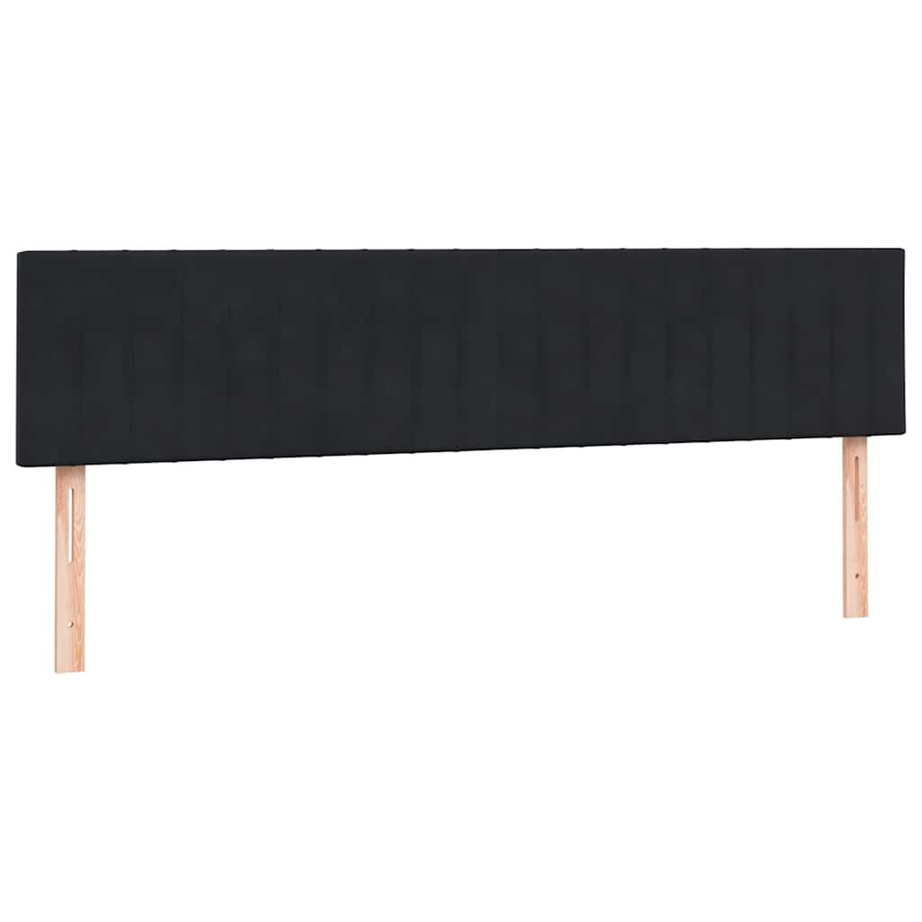 Boxspringbett mit Matratze Schwarz 200x210 cm Samt