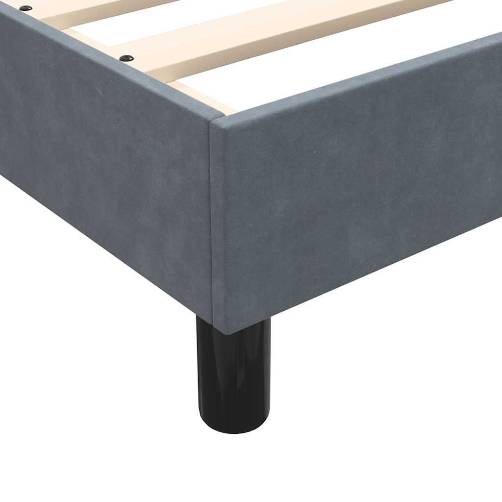 Boxspringbett mit Matratze Dunkelgrau 100x220 cm Samt