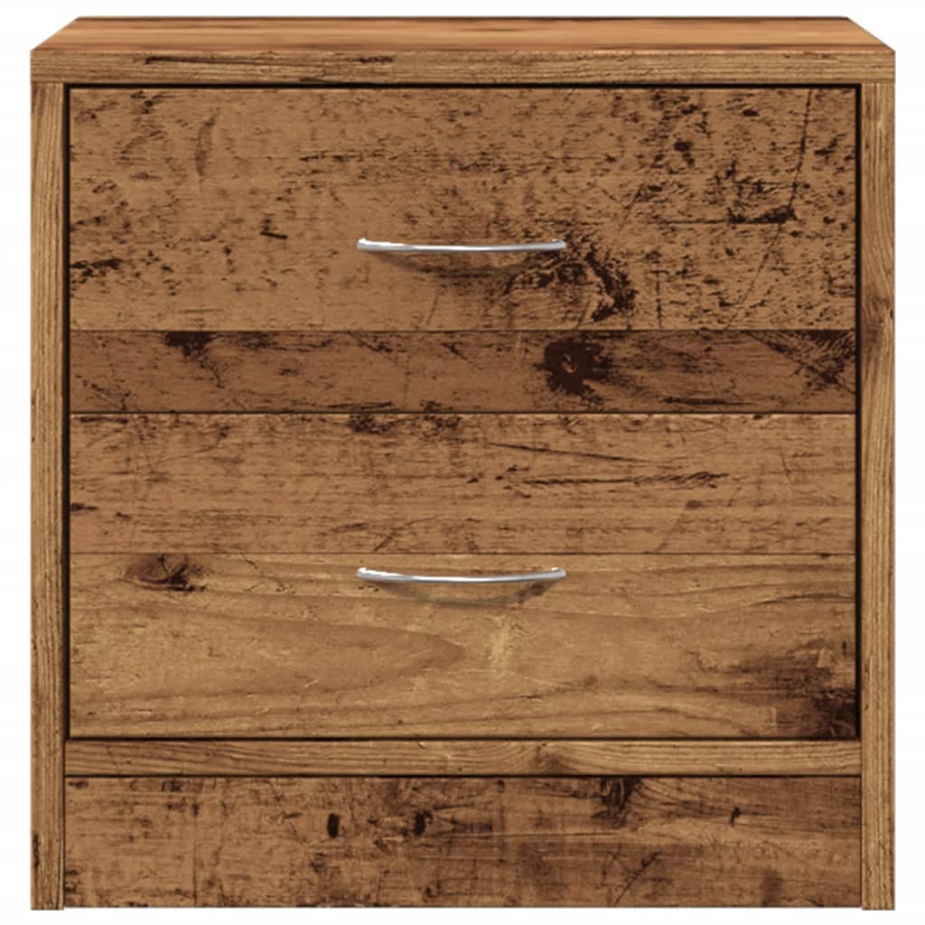 Bedside tables 2 pcs. Old wood look 40x30x40 cm wood material