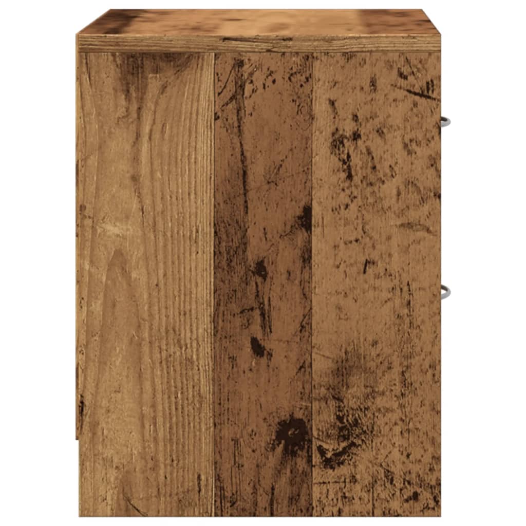 Bedside tables 2 pcs. Old wood look 40x30x40 cm wood material