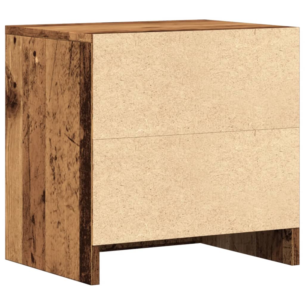 Bedside tables 2 pcs. Old wood look 40x30x40 cm wood material