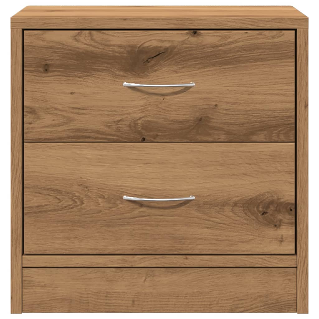 Bedside tables 2 pcs. Artisan oak 40x30x40 cm wood material