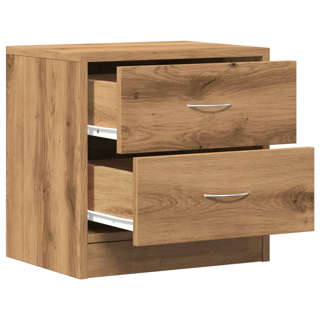Bedside tables 2 pcs. Artisan oak 40x30x40 cm wood material