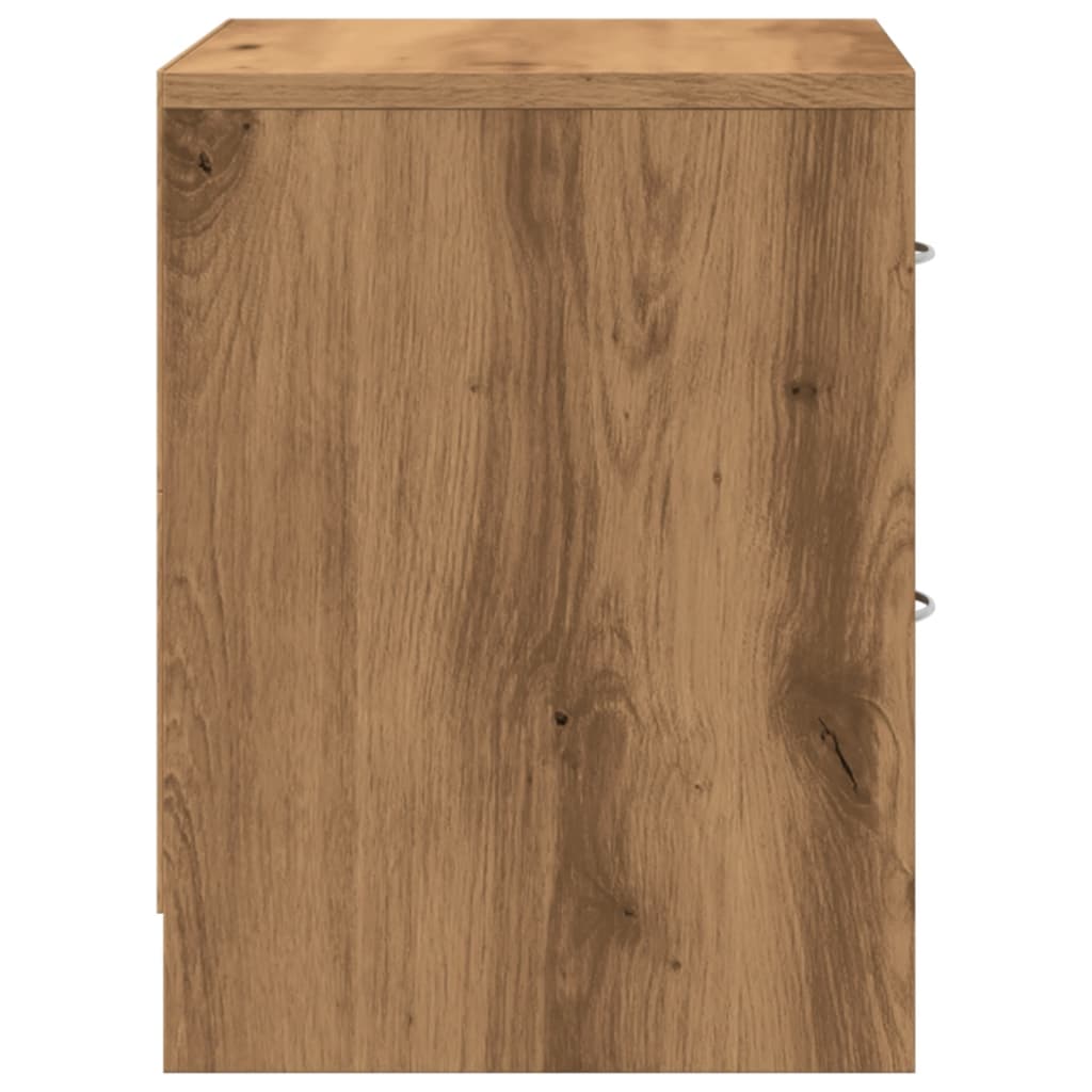 Bedside tables 2 pcs. Artisan oak 40x30x40 cm wood material