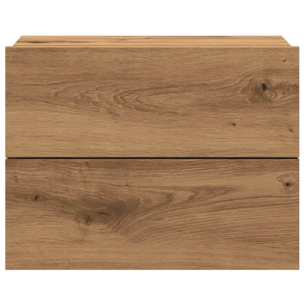 Wall-mounted bedside tables 2 pcs. Artisan oak 40x32x30 cm