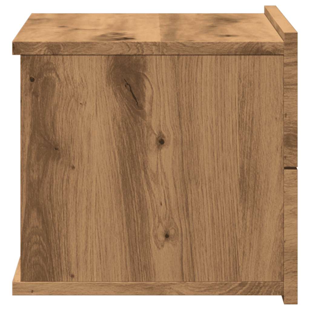 Wall-mounted bedside tables 2 pcs. Artisan oak 40x32x30 cm