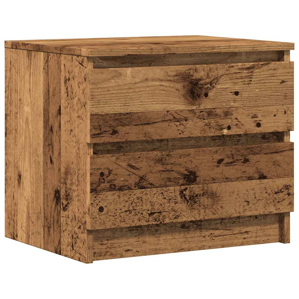 Bedside tables 2 pcs. Old wood look 50x40x43.5 cm wood material
