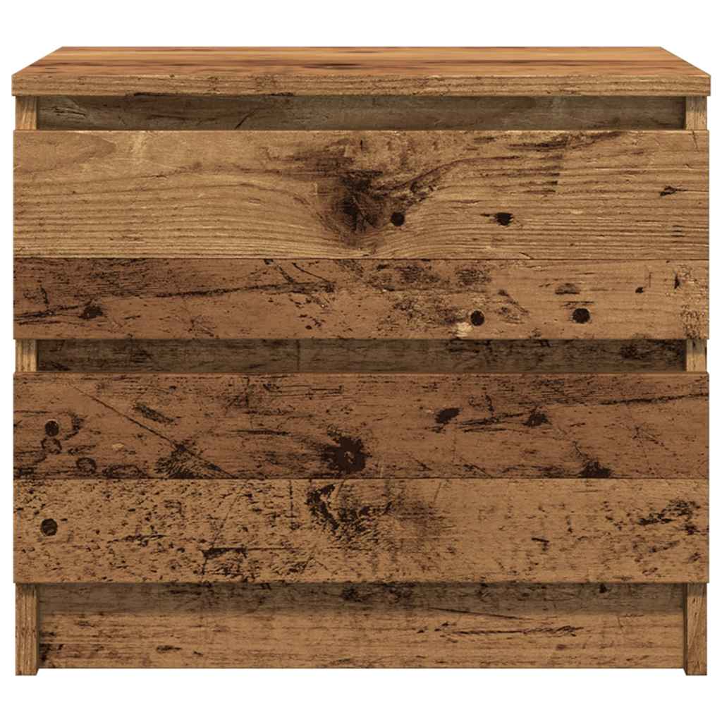 Bedside tables 2 pcs. Old wood look 50x40x43.5 cm wood material