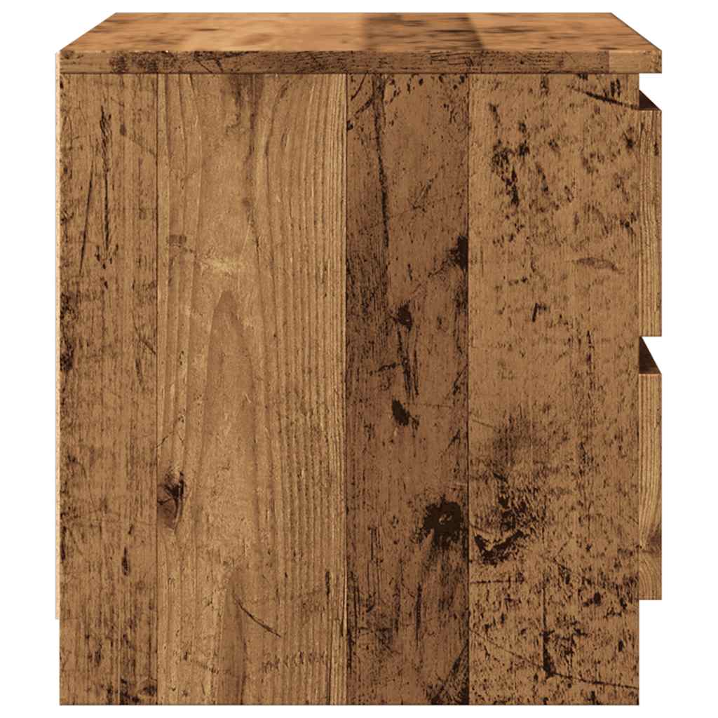 Bedside tables 2 pcs. Old wood look 50x40x43.5 cm wood material