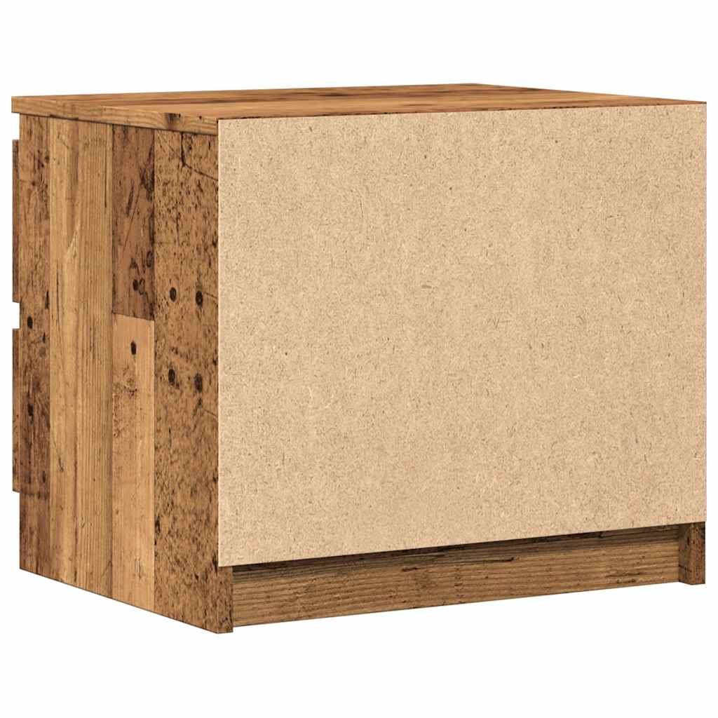 Bedside tables 2 pcs. Old wood look 50x40x43.5 cm wood material