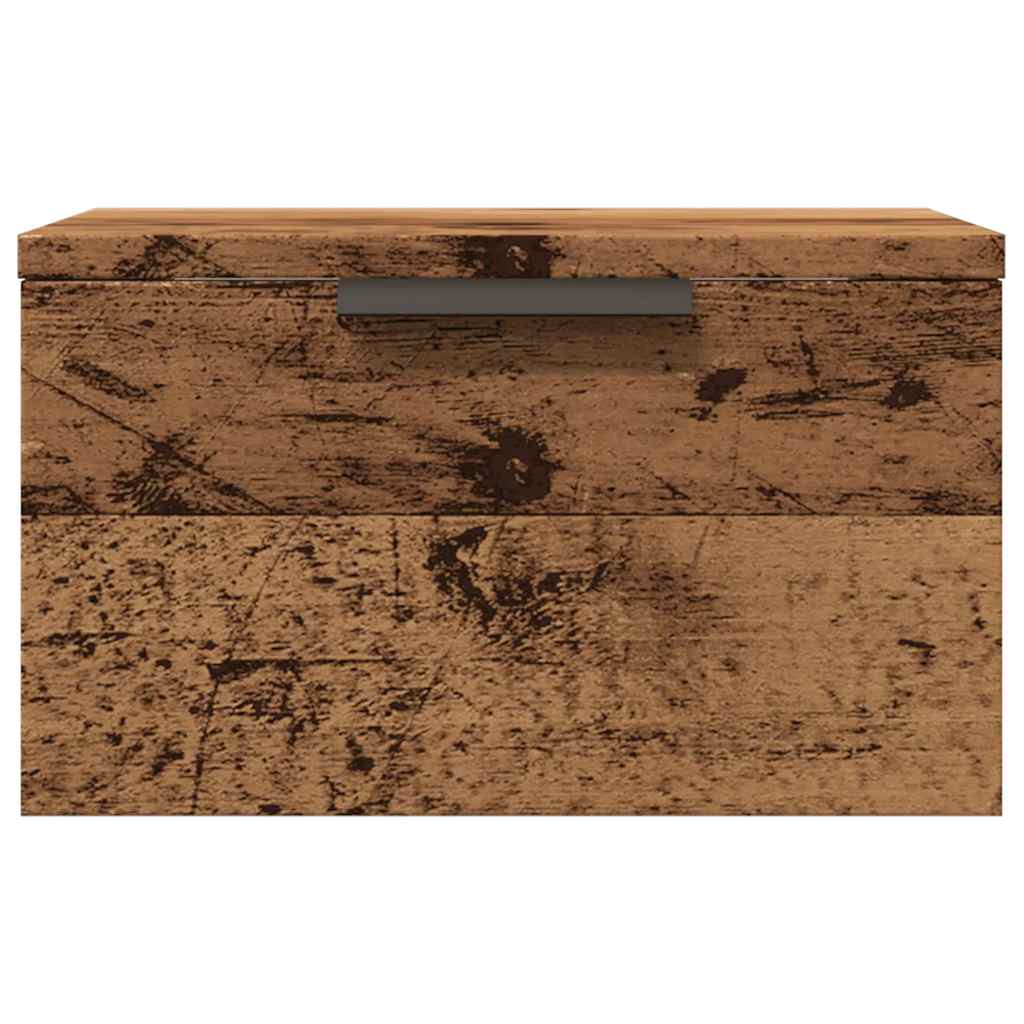 Wall-mounted bedside tables 2 pcs. Old wood look 34x30x20 cm