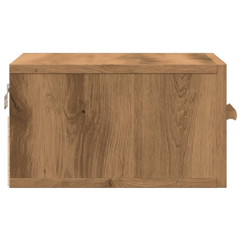Wall-mounted bedside tables 2 pcs. Artisan oak 35x35x20 cm