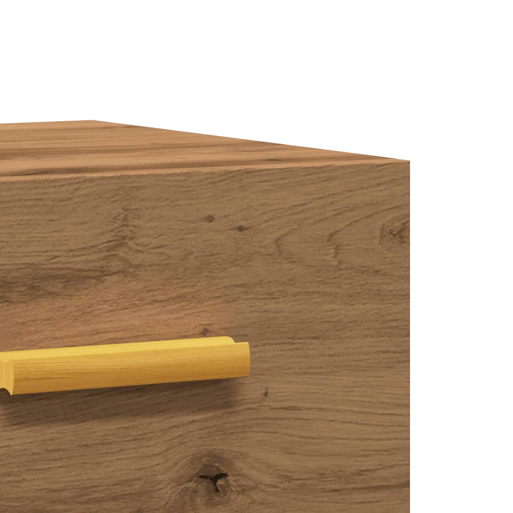 Wall-mounted bedside tables 2 pcs. Artisan oak 35x35x20 cm