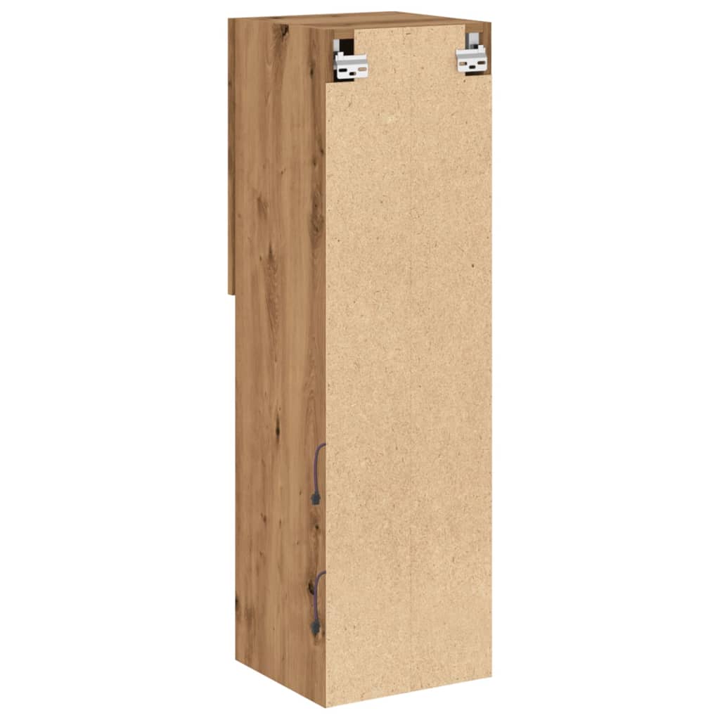 Meubles TV avec lumières LED 2 pcs Chêne artisanal 30,5x30x102cm