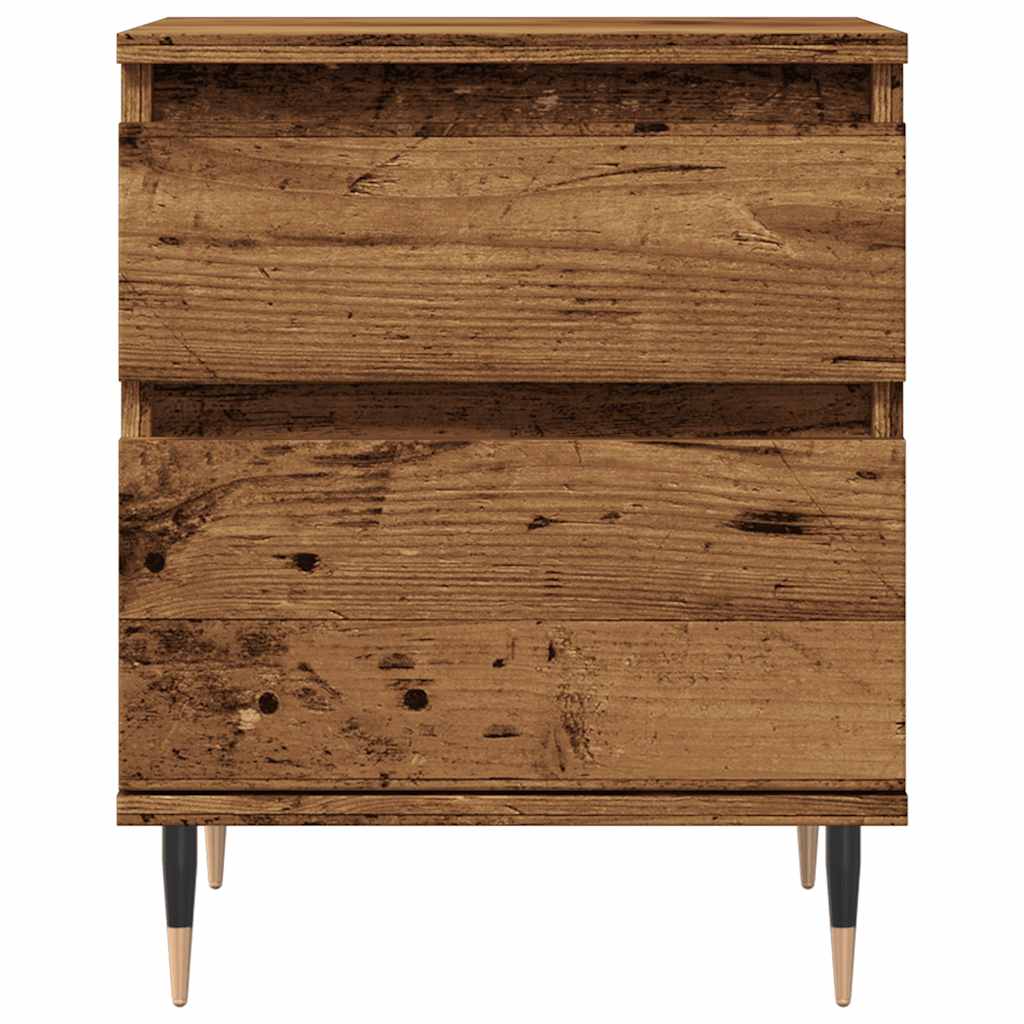 Bedside tables 2 pcs. Old wood look 40x35x50 cm wood material