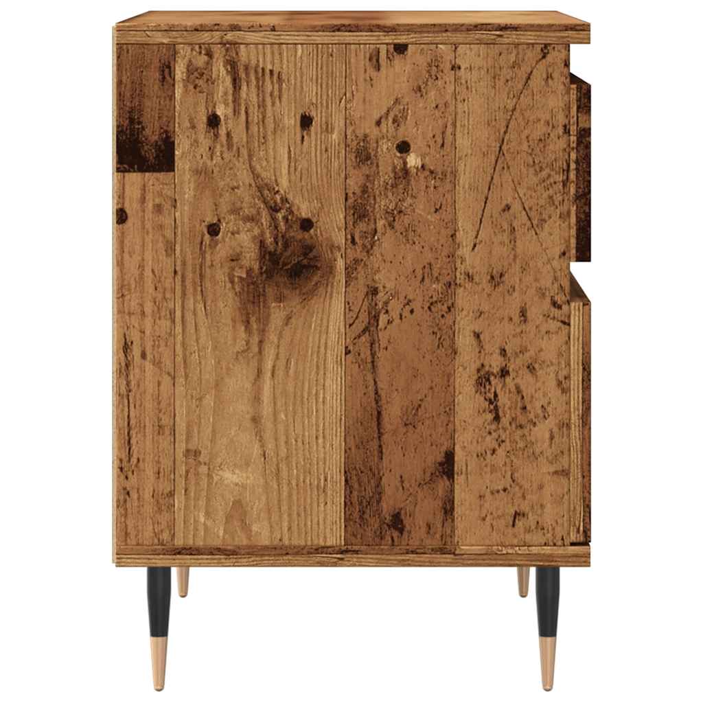 Bedside tables 2 pcs. Old wood look 40x35x50 cm wood material