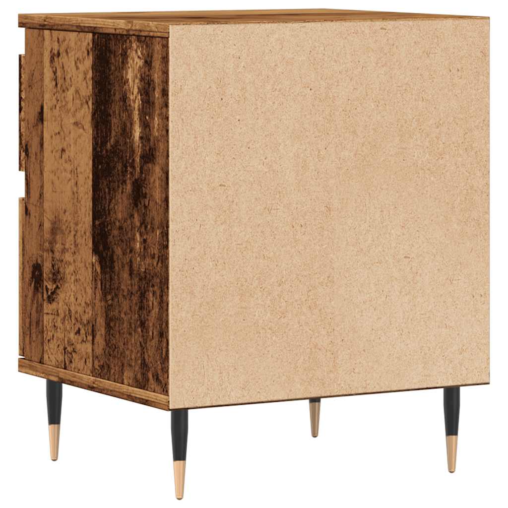 Bedside tables 2 pcs. Old wood look 40x35x50 cm wood material