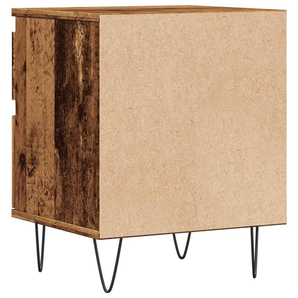 Bedside tables 2 pcs. Old wood look 40x35x50 cm wood material
