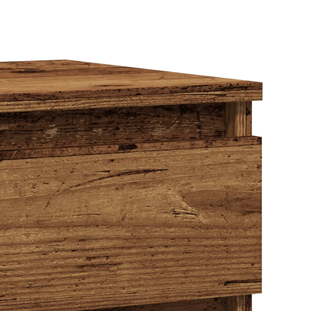 Bedside tables 2 pcs. Old wood look 40x35x50 cm wood material