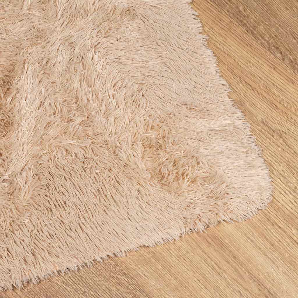 Tapis shaggy à poils longs NAVARRA Beige 60x100 cm Polyester