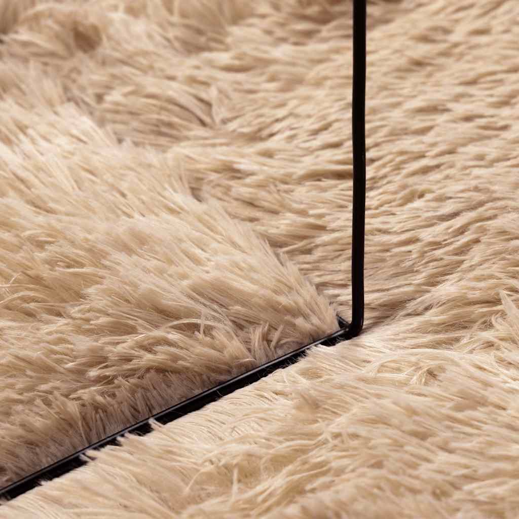 Tapis shaggy à poils longs NAVARRA Beige 60x100 cm Polyester