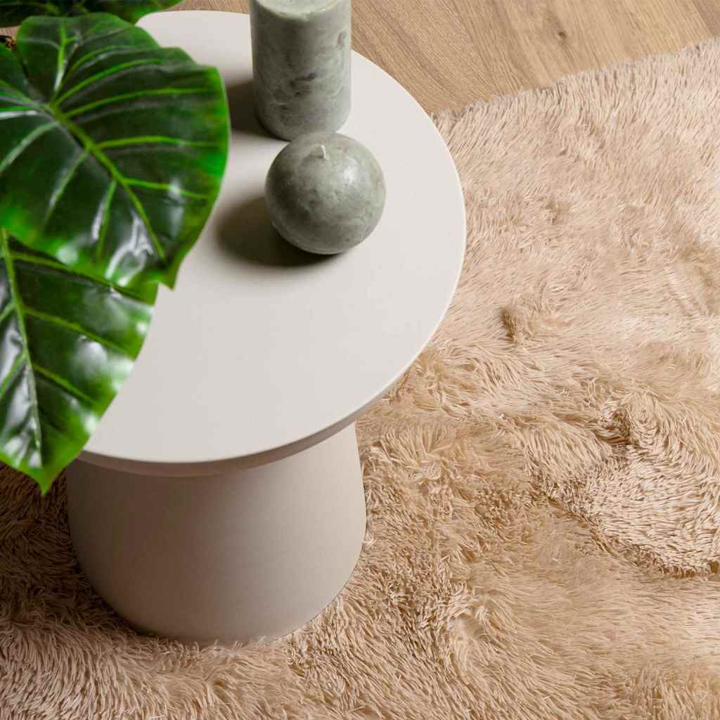 Tapis shaggy à poils longs NAVARRA Beige 60x100 cm Polyester